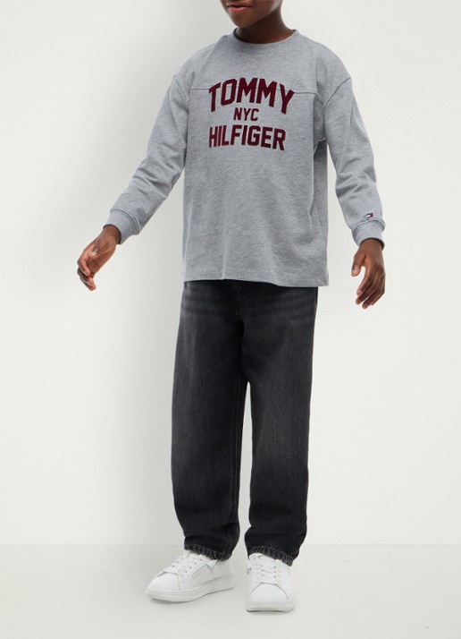 Tommy Hilfiger Longsleeve met logo  - voorkant 3 grijs