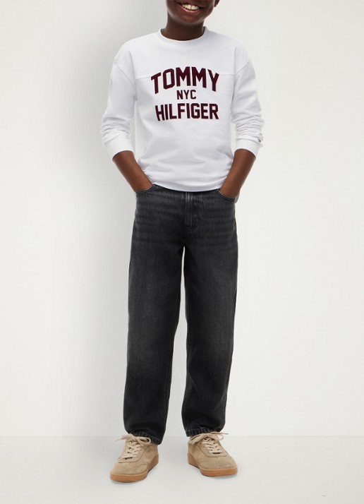 Tommy Hilfiger Longsleeve met logo  - voorkant 3 wit