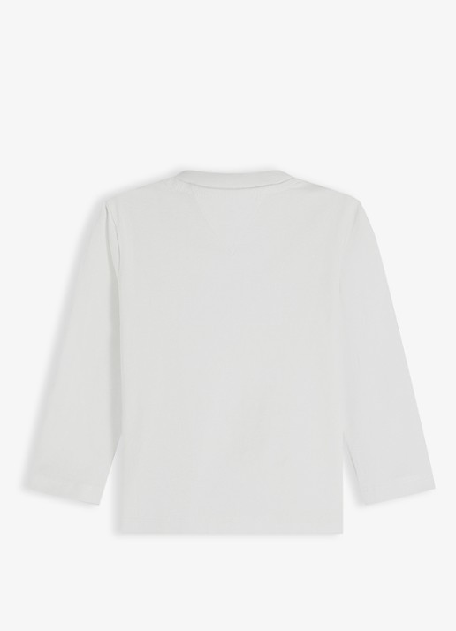 Tommy Hilfiger Longsleeve met logo - achterkant wit