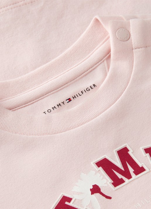 Tommy Hilfiger Longsleeve met logo - detail roze