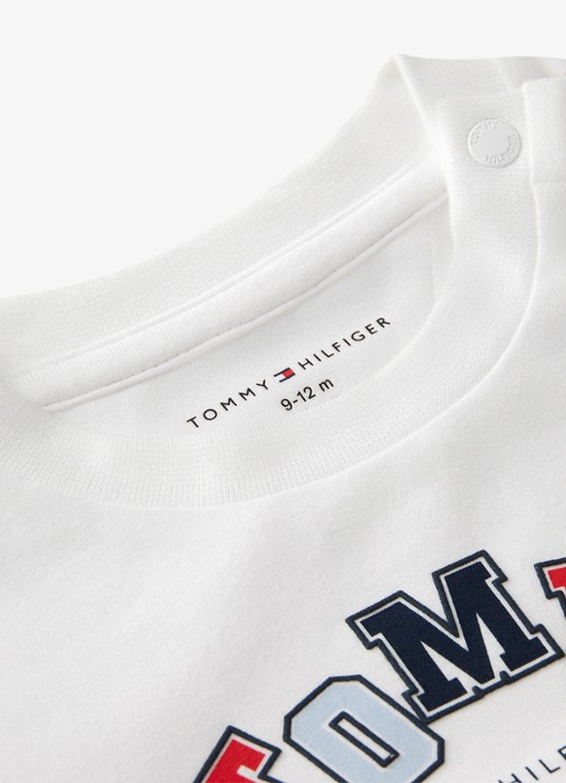 Tommy Hilfiger Longsleeve met logo - detail wit