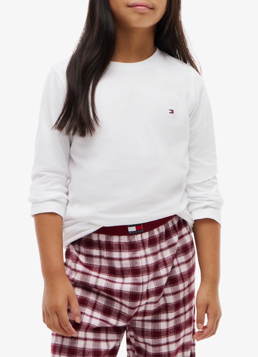 Tommy Hilfiger Longsleeve met logoborduring in 2-pack - detail 2 wit