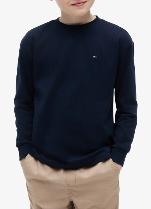 Tommy Hilfiger Longsleeve met logoborduring - detail 3 donkerblauw