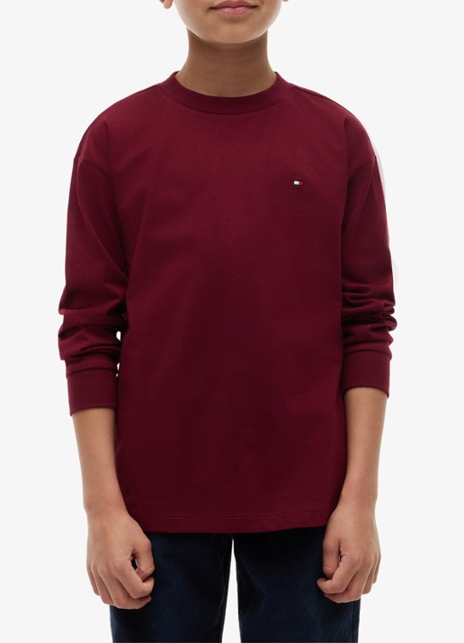 Tommy Hilfiger Longsleeve met logoborduring - detail rood