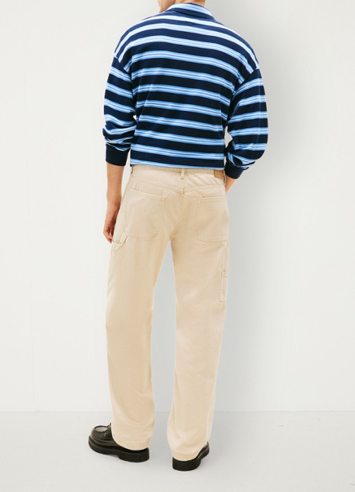 Tommy Hilfiger Loose fit cargobroek met steekzakken - achterkant 3 beige