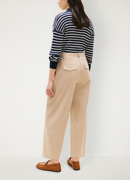 Tommy Hilfiger Loose fit chino met steekzakken - achterkant 3 beige