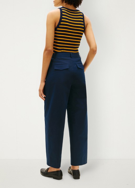 Tommy Hilfiger Loose fit chino met steekzakken - achterkant 5 donkerblauw