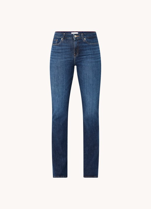 Tommy Hilfiger Mid waist bootcut jeans met donkere wassing - voorkant 5 indigo