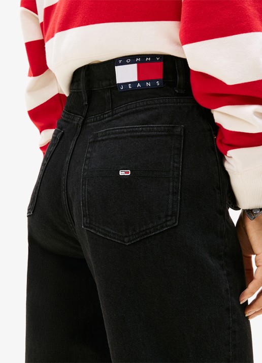 Tommy Hilfiger Mid waist mom jeans met gekleurde wassing - detail 5 zwart