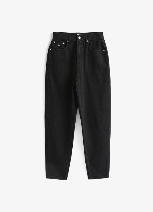 Tommy Hilfiger Mid waist mom jeans met gekleurde wassing - voorkant 2 zwart