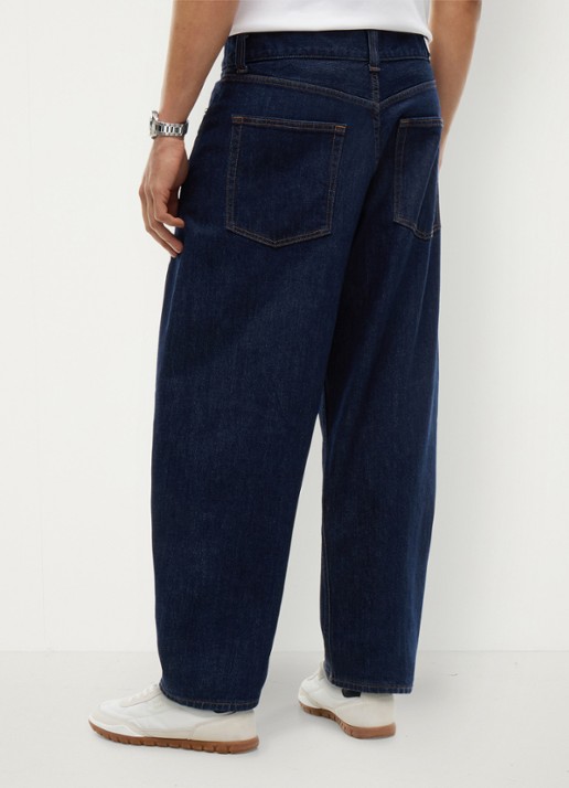 Tommy Hilfiger Mid waist straight fit jeans met donkere wassing - achterkant 5 denim