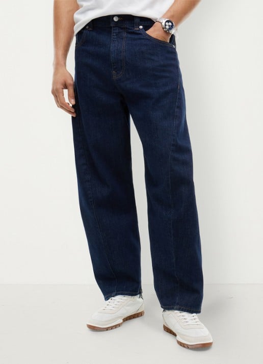 Tommy Hilfiger Mid waist straight fit jeans met donkere wassing