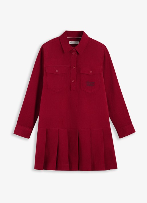 Tommy Hilfiger Midi blousejurk van corduroy