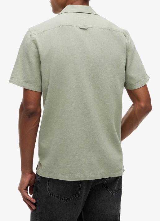 Tommy Hilfiger Midi jurk met plooien en logoborduring - achterkant 5 donkerblauw