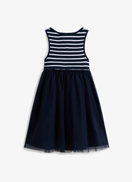 Tommy Hilfiger Mini jurk met streepprint - detail 6 donkerblauw