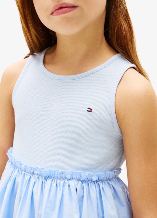 Tommy Hilfiger Mini jurk van katoen - detail 4 blauw