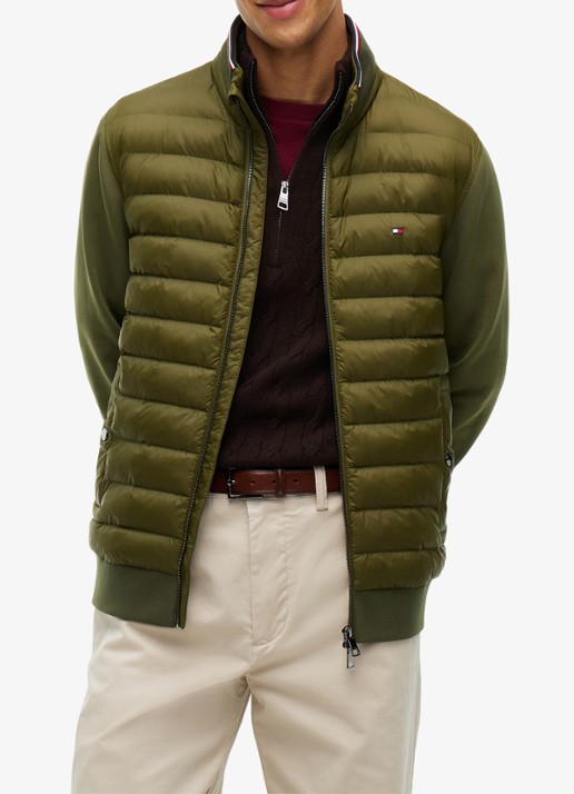Tommy Hilfiger Mixed Texture Quilted Zip-Thru Sweatshirt