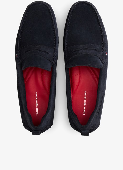 Tommy Hilfiger Mocassin van suède - detail 5 donkerblauw