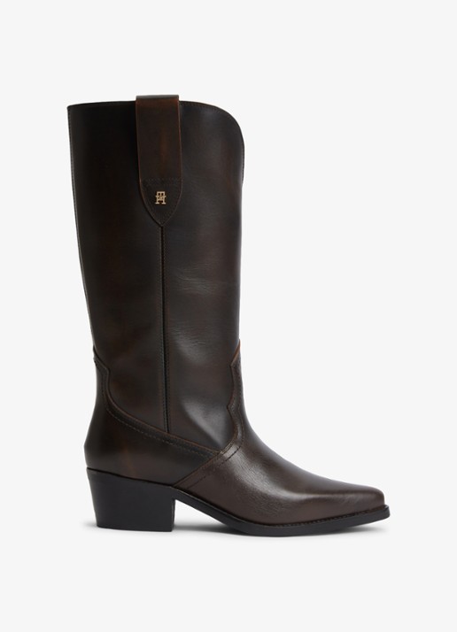 Tommy Hilfiger Monogram cowboylaars van leer