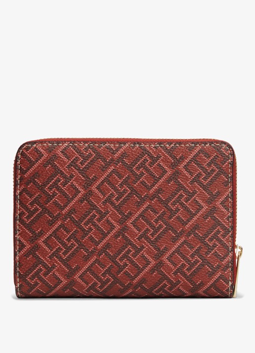 Tommy Hilfiger Monogram portemonnee met print  - achterkant 2 rood