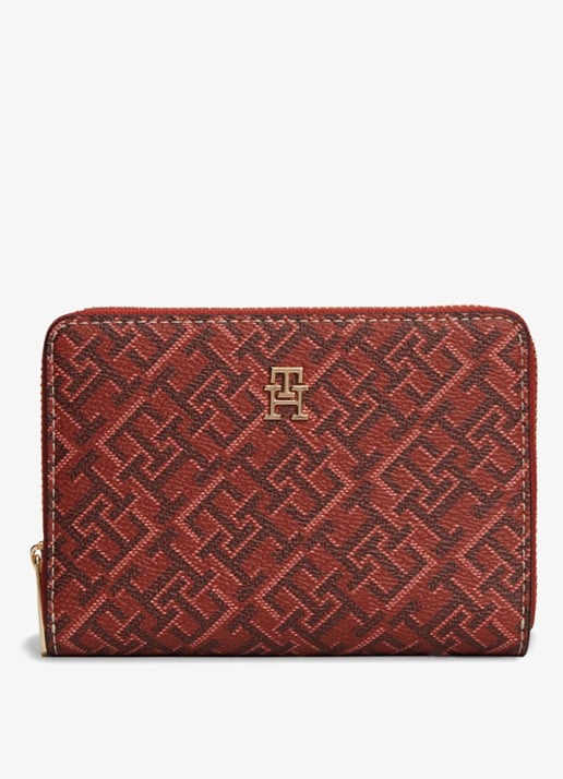 Tommy Hilfiger Monogram portemonnee met print  - voorkant rood
