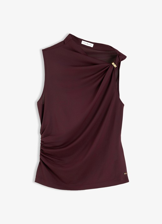 Tommy Hilfiger Mouwloze top van crêpe