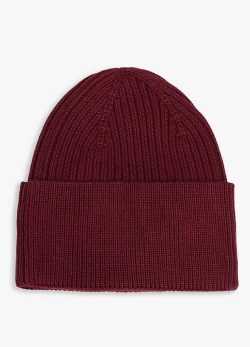 Tommy Hilfiger Muts met logo - detail bordeauxrood