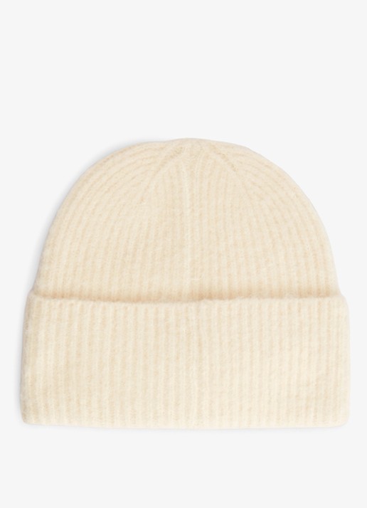 Tommy Hilfiger Muts van wol met logo - detail 2 beige