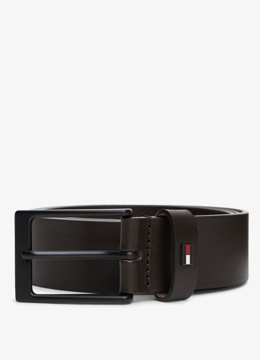 Tommy Hilfiger Oliver riem van leer - detail 2 testa di morro-0hd / zwart