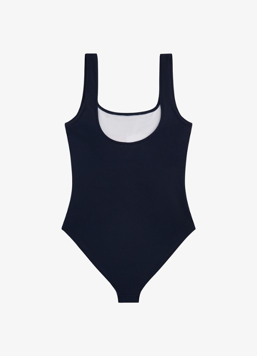 Tommy Hilfiger ONE PIECE - achterkant donkerblauw