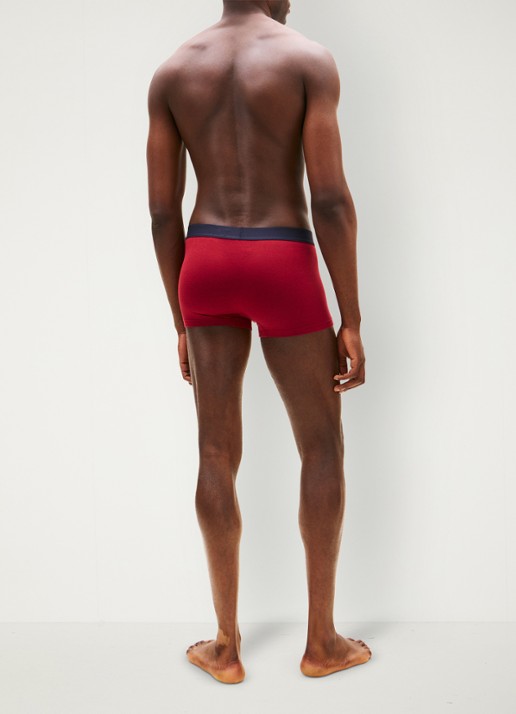 Tommy Hilfiger Original boxershorts met logoband in 3-pack - achterkant 5 bordeauxrood