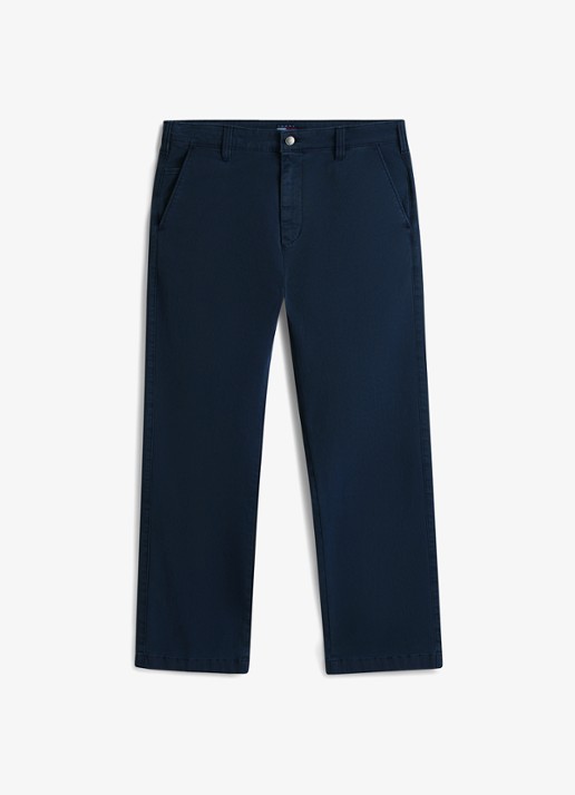 Tommy Hilfiger Otis straight fit chino met steekzakken - voorkant indigo