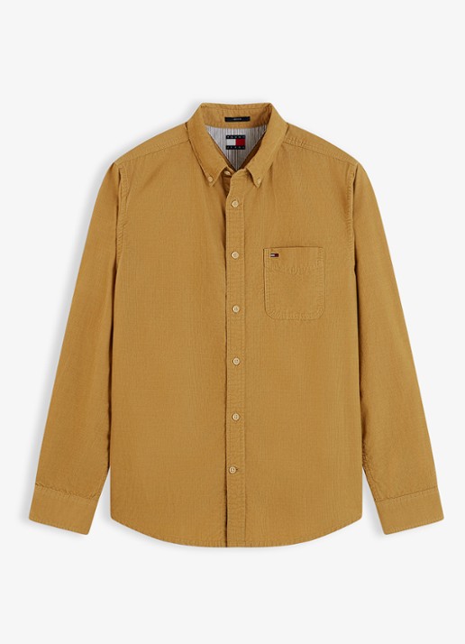 Tommy Hilfiger Overshirt van corduroy - voorkant 4 beige