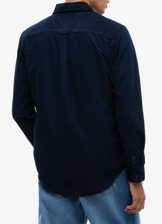 Tommy Hilfiger Overshirt van corduroy - achterkant 3 donkerblauw