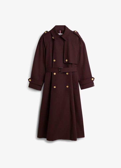 Tommy Hilfiger Oversized trenchcoat met steekzakken en ceintuur