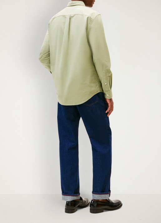 Tommy Hilfiger Oxford regular fit overhemd met logo - achterkant 5 lindegroen