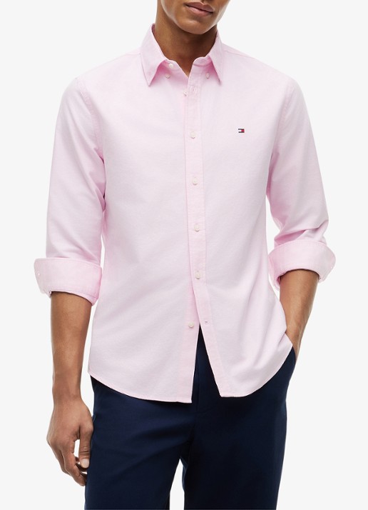 Tommy Hilfiger Oxford regular fit overhemd met logo