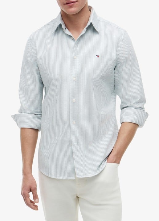 Tommy Hilfiger Oxford regular fit overhemd met streepprint