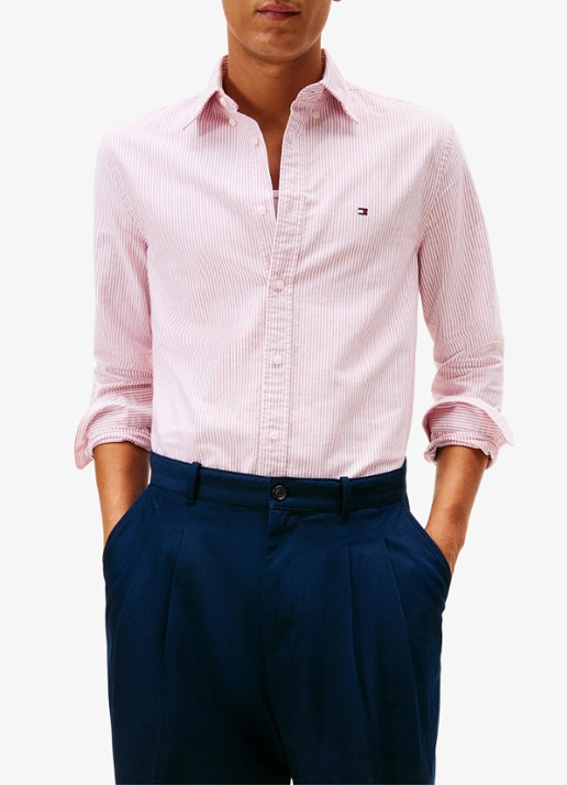 Tommy Hilfiger Oxford regular fit overhemd met streepprint
