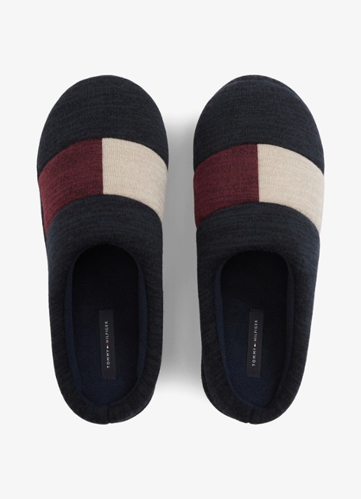 Tommy Hilfiger Pantoffels met colour-blocking - detail 5 donkerblauw