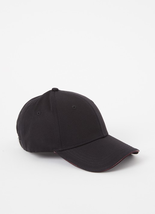 Tommy Hilfiger Pet met logo - voorkant zwart