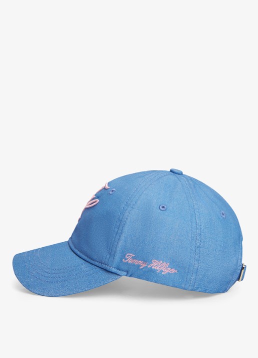 Tommy Hilfiger Pet met logoborduring - detail 2 blauw