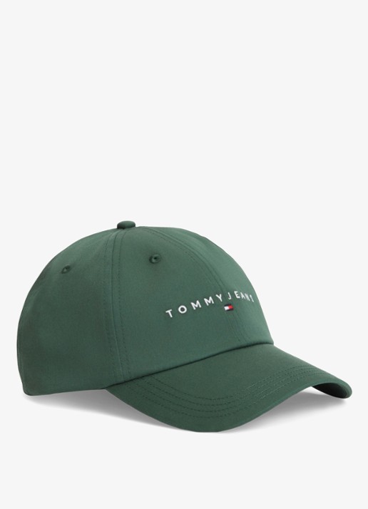 Tommy Hilfiger Pet met logoborduring - voorkant donkergroen