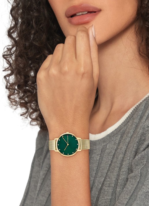 Tommy Hilfiger Pippa horloge TH1782668  - voorkant 4 goud