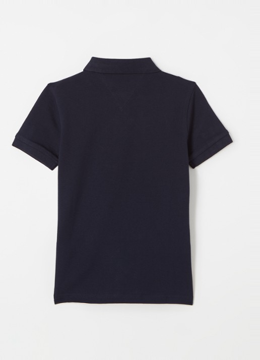 Tommy Hilfiger Polo van piqué katoen - voorkant 2 sky captain
