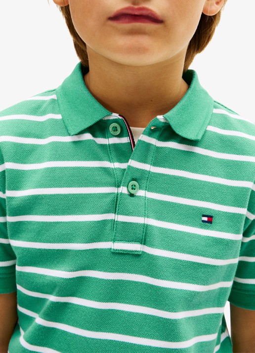 Tommy Hilfiger Polo van piqué katoen - detail 5 lichtgroen
