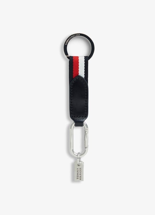 Tommy Hilfiger Portemonnee en sleutelhanger met logo in set van 2 - voorkant 4 blauwgrijs