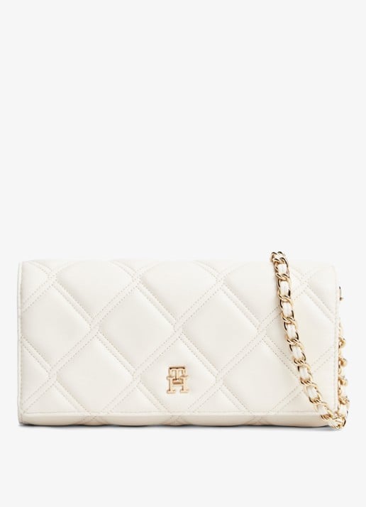 Tommy Hilfiger Portemonnee met schouderriem - voorkant creme