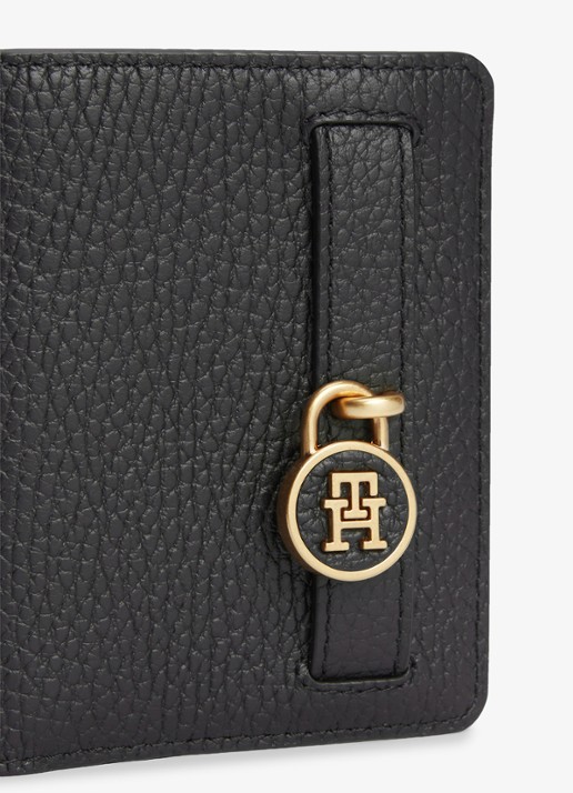 Tommy Hilfiger Portemonnee van leer - detail 2 zwart