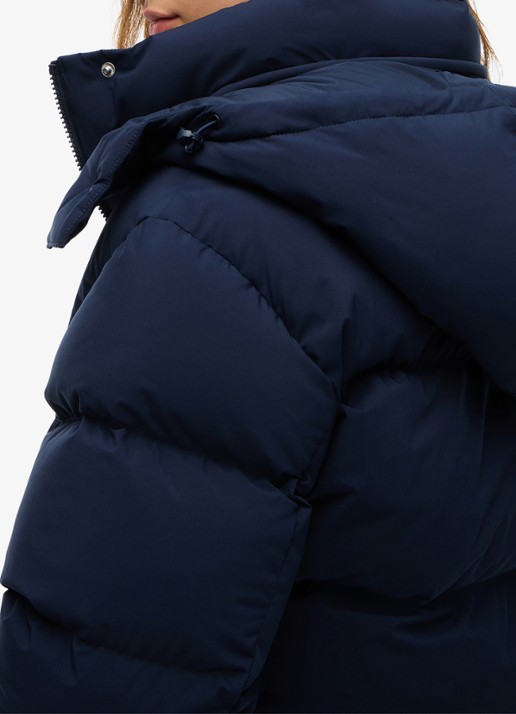 Tommy Hilfiger Puffer jack met donsvulling en afneembare capuchon - detail 3 dark blue-c1g